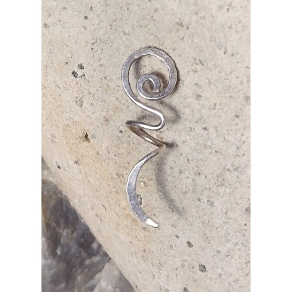 Ear Cuff Sterling Silver Vintage Artisan Made